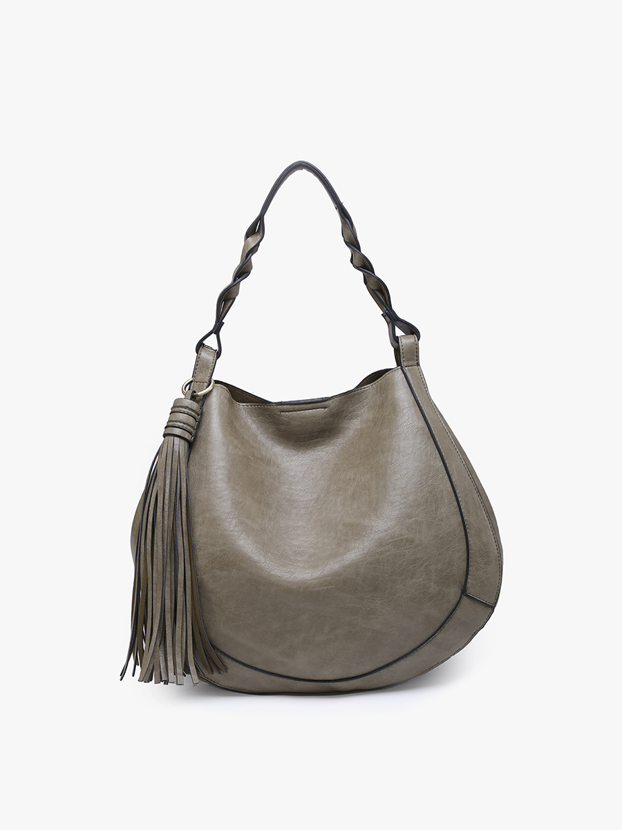 Eloise Tassel Handbag: Lt. Olive