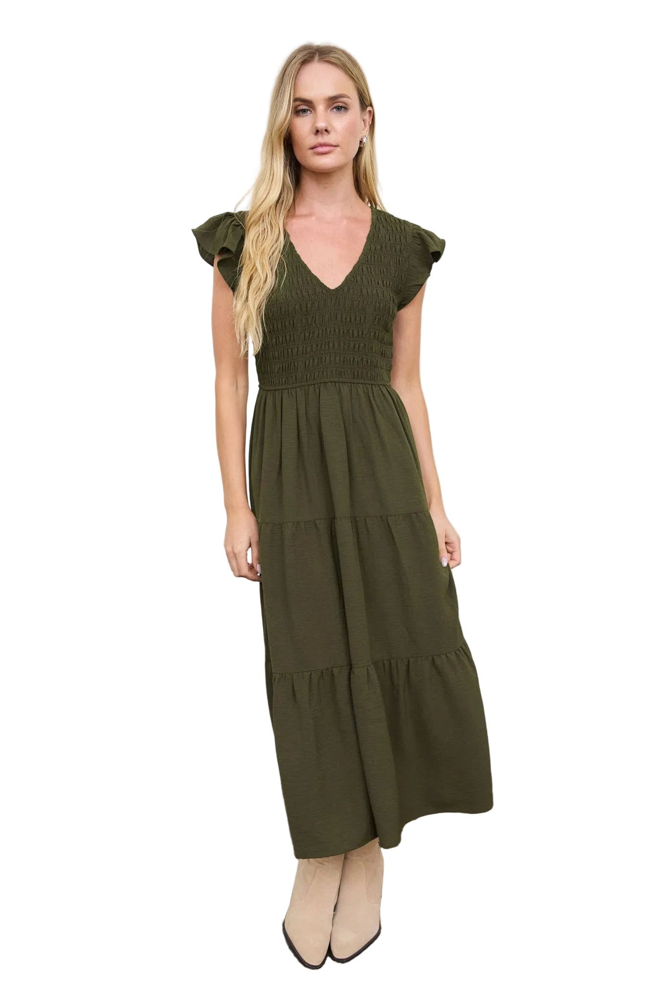 Ready To Dance Olive Dress