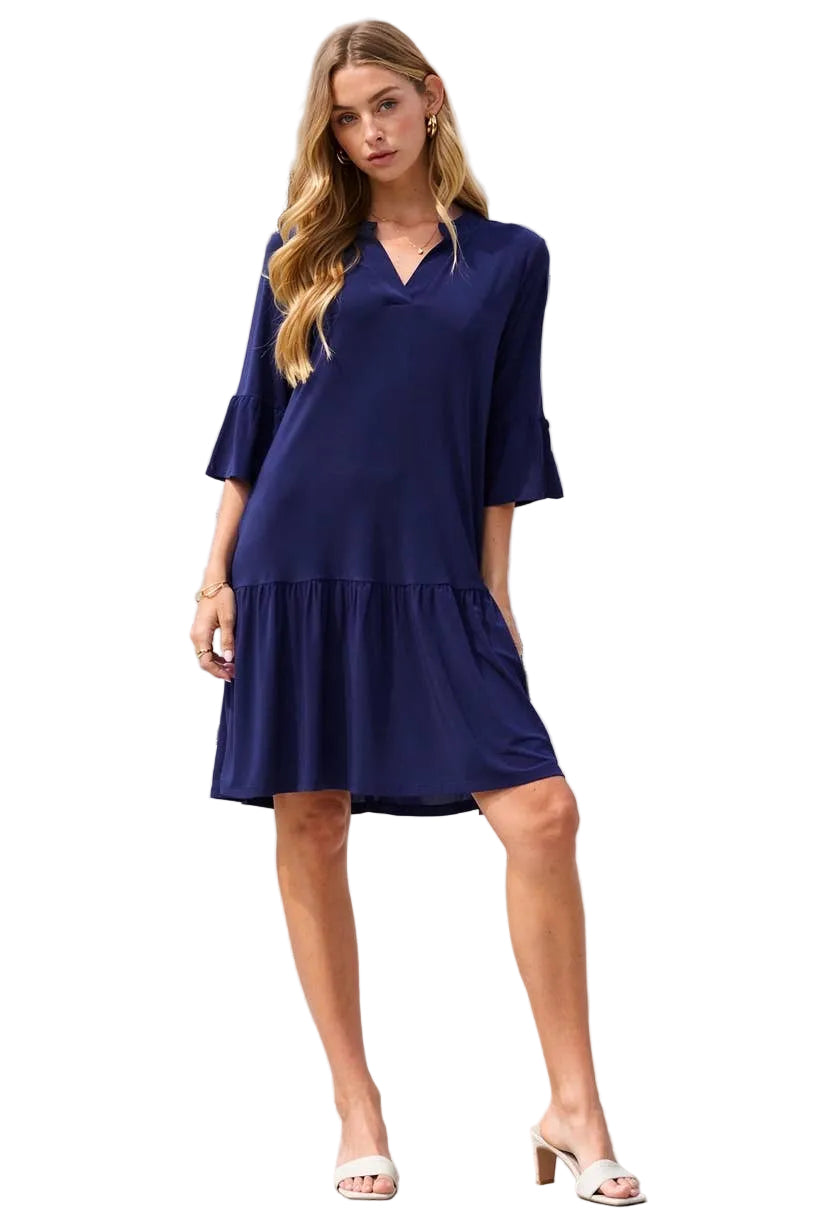 Carly Navy Swing Dress