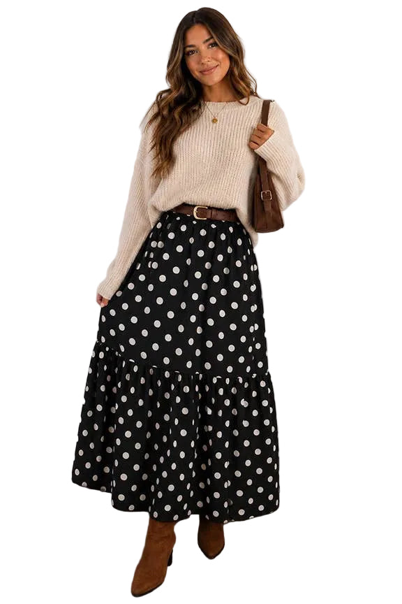 Take Me There Polka Dot Skirt