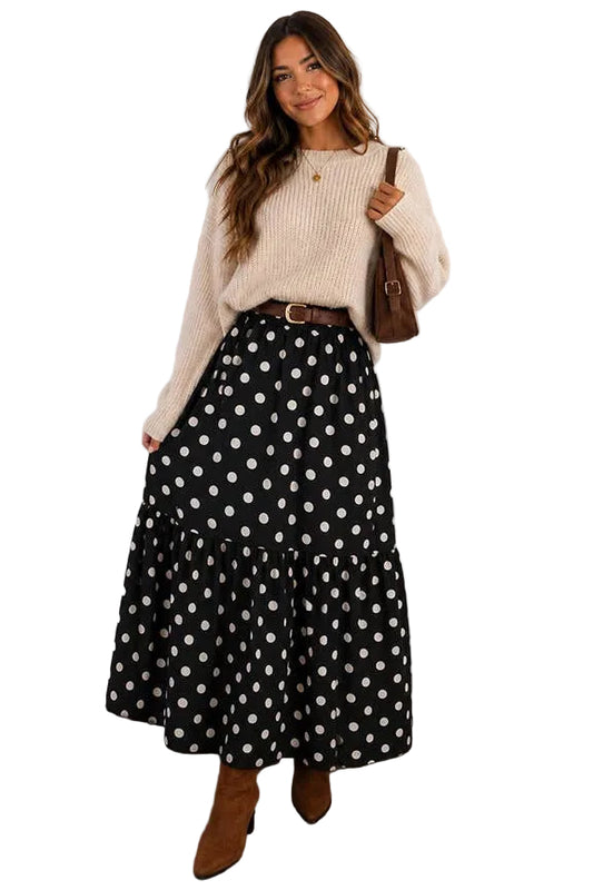 Take Me There Polka Dot Skirt