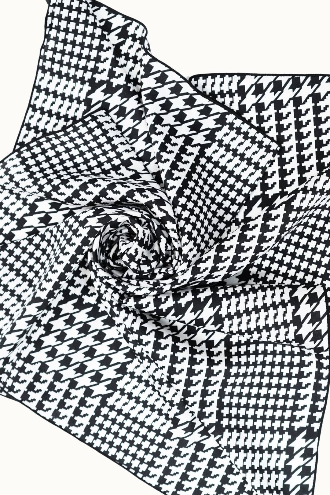 Satin Neckerchief: Black/White