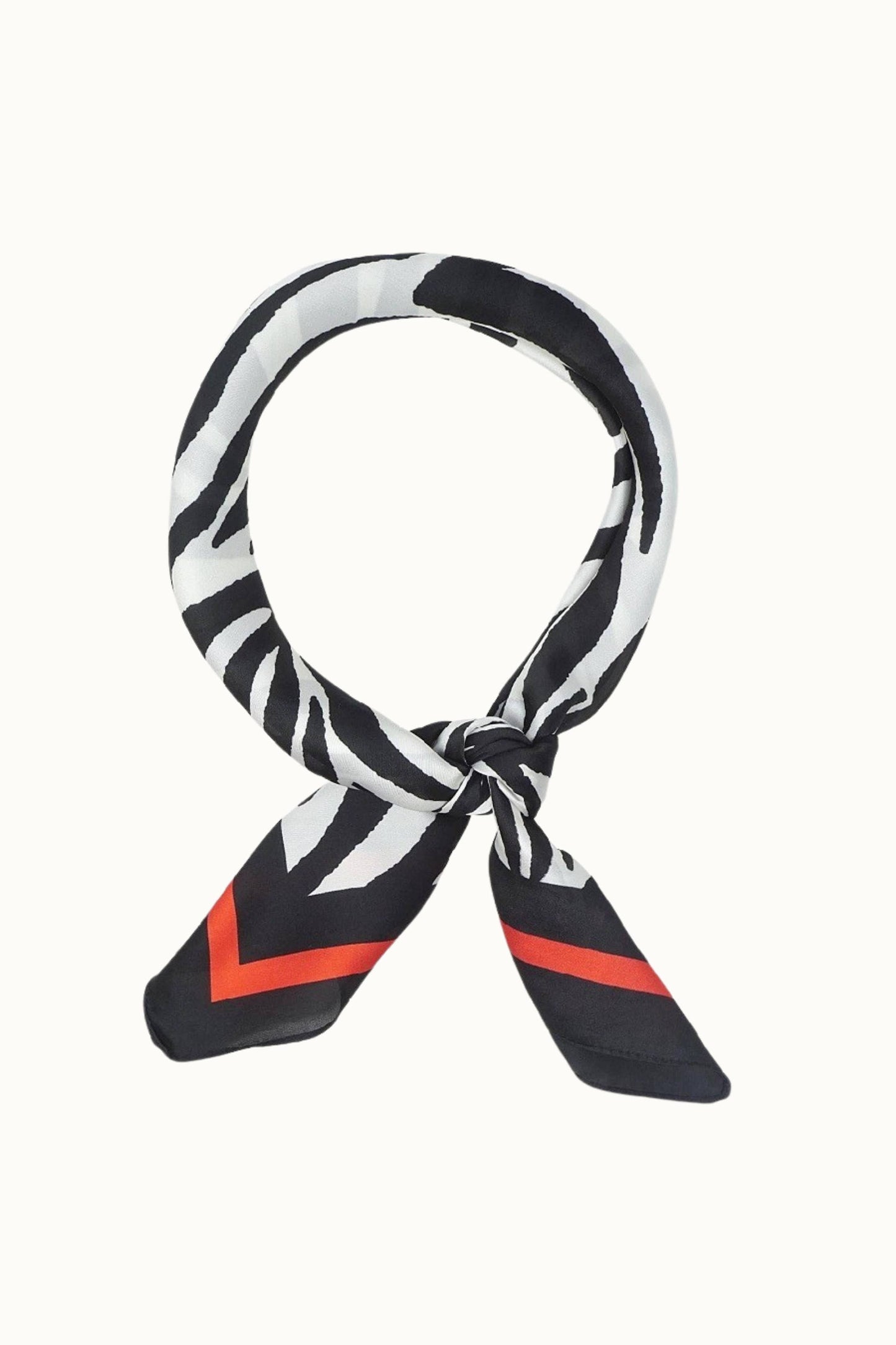 Satin Neckerchief: Red Zebra