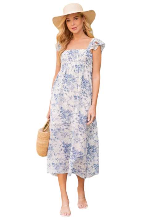 Blooms Of Belief White Floral Dress