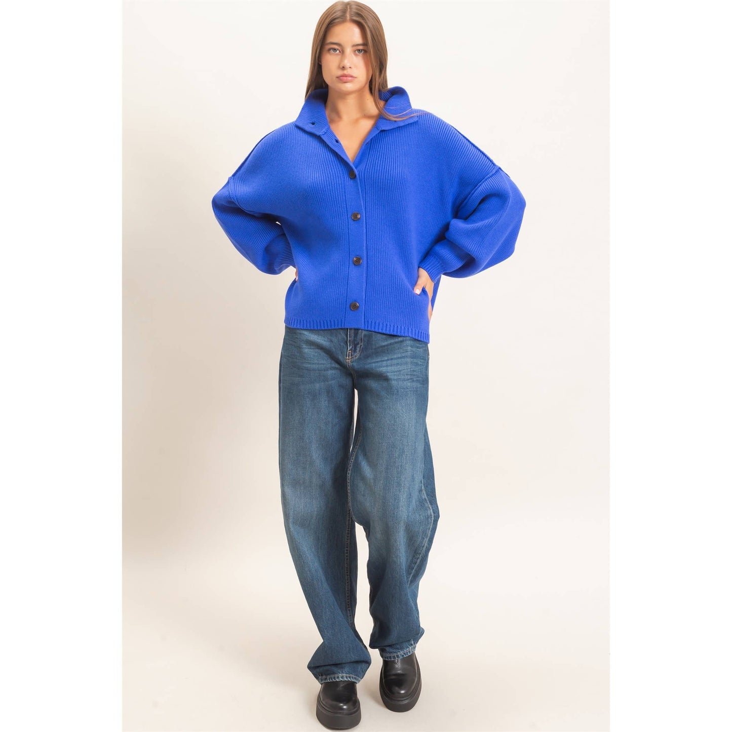 The High Plains Cardigan: Cobalt