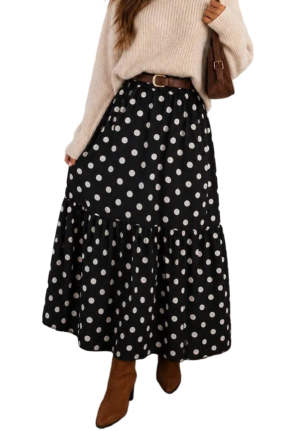 Take Me There Polka Dot Skirt