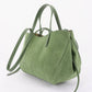 The Mel Suede Tote: Fall Green
