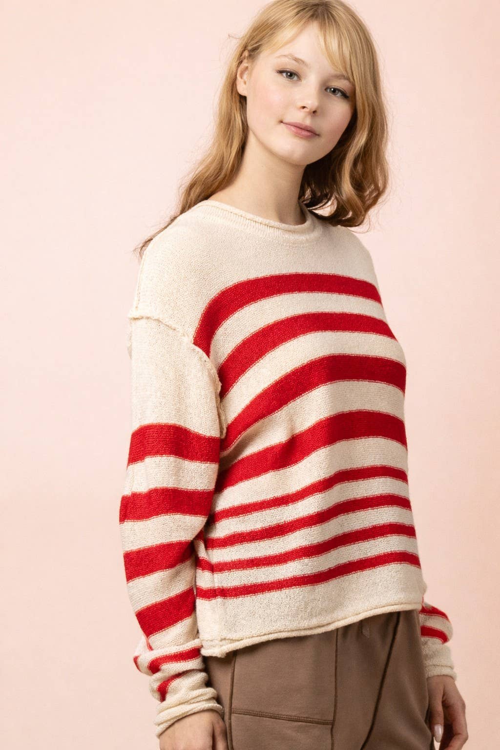 Stand By Me Tomato Knit Sweater