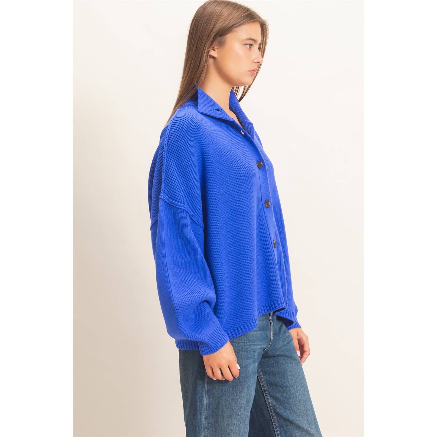 The High Plains Cardigan: Cobalt