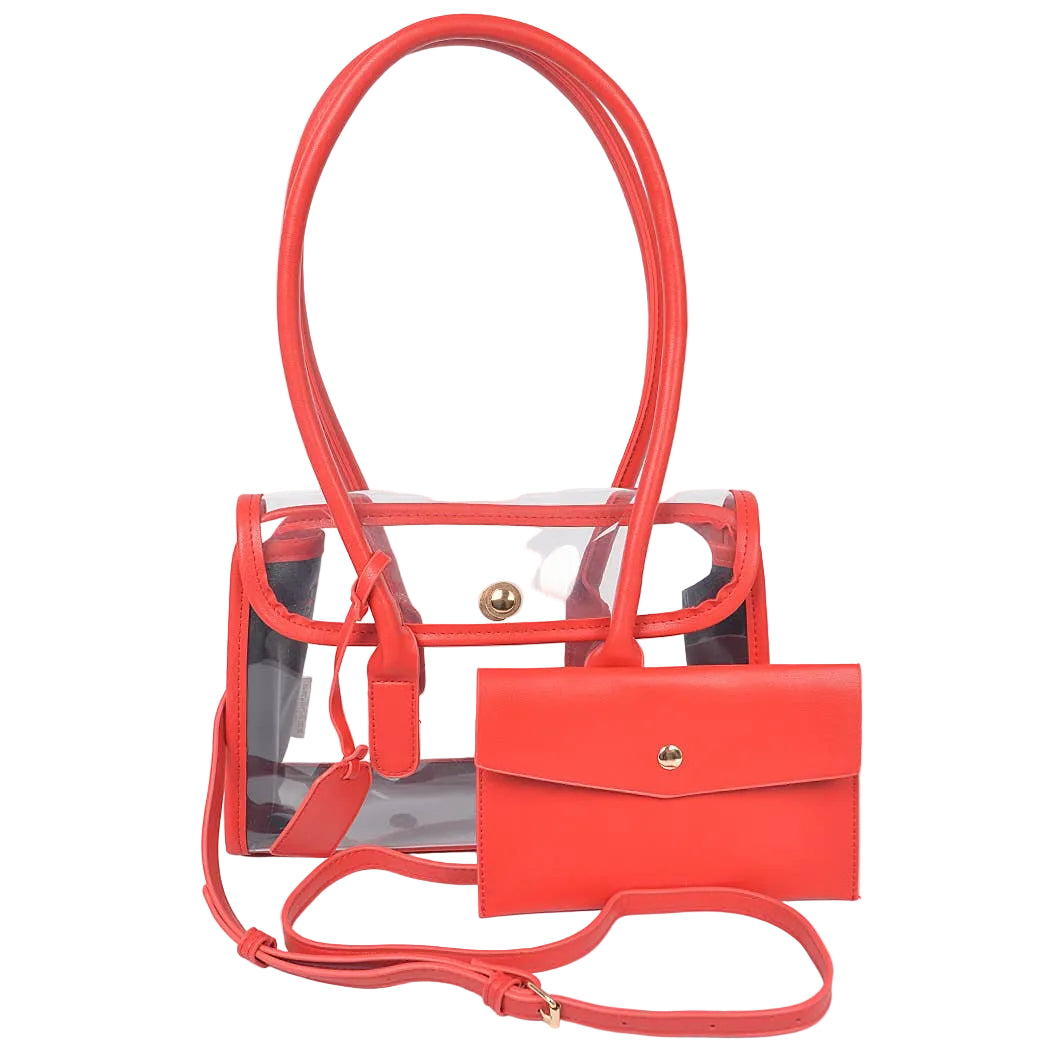 The Celine Clear Bag: Red