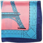 Satin Neckerchief: Sky/Pink